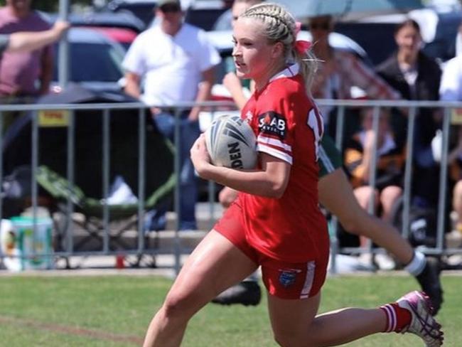 Ella Koster of the Illawarra Steelers Tarsha Gale Cup team. Picture: Contributed