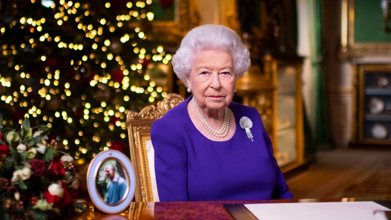 Queen Elizabeth II delivers her Christmas Day 2020 message. Picture: Victoria Jones/AFP