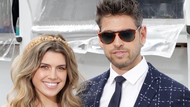 Didier Cohen and his girlfriend Jade Cara at the 2016 Melbourne Cup held at the Flemington Racecourse in Melbourne. Picture: Christian Gilles