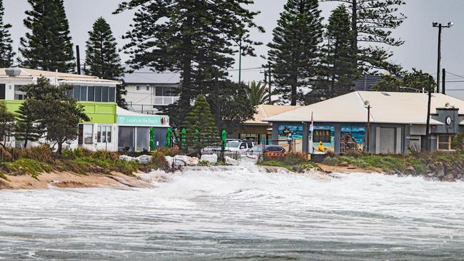 King tides combined with fierce weather can be problematic for property owners. Picture: Justin Martin.