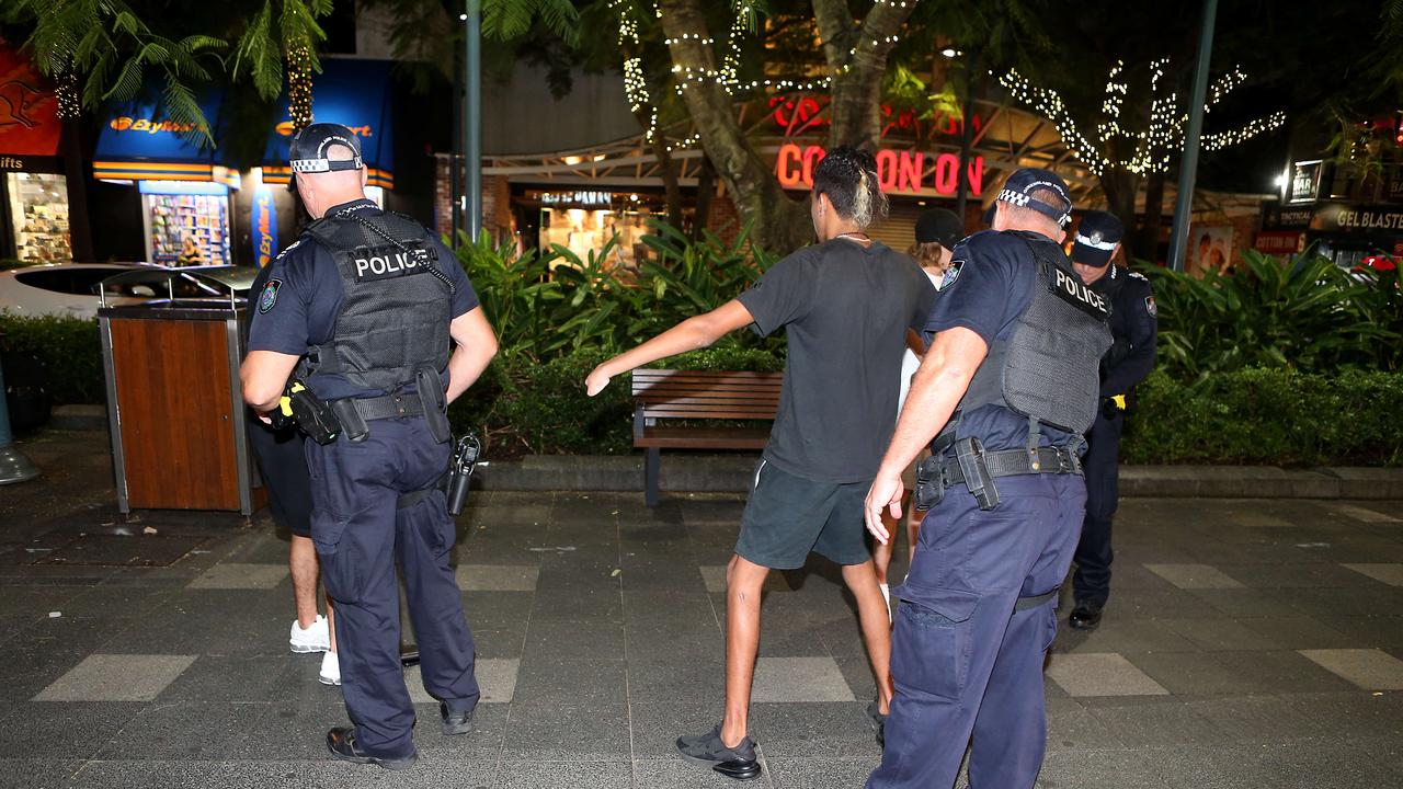 Under Jack’s Law police already use metal detection wands to search for weapons in safe night precincts across the state as well as public transport centres. Picture: Richard Gosling