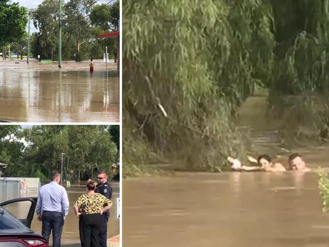 Teen among three rescued from roaring flood waters in Dalby