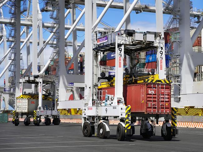 Automated Container Carrier in use at Victoria International Container terminal