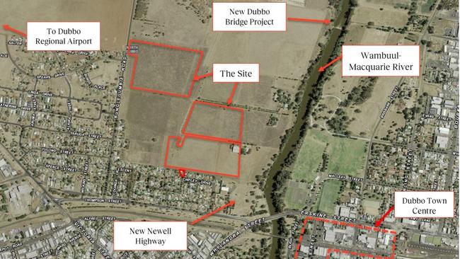 Proposed site of the subdivision in Dubbo. Photo: Supplied.