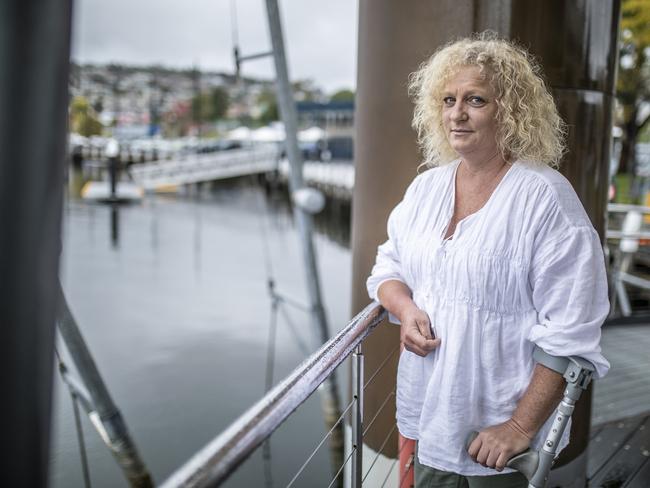 Tricia Goodwin is angry about her treatment at the Hobart Private emergency department. Picture: Eddie Safarik