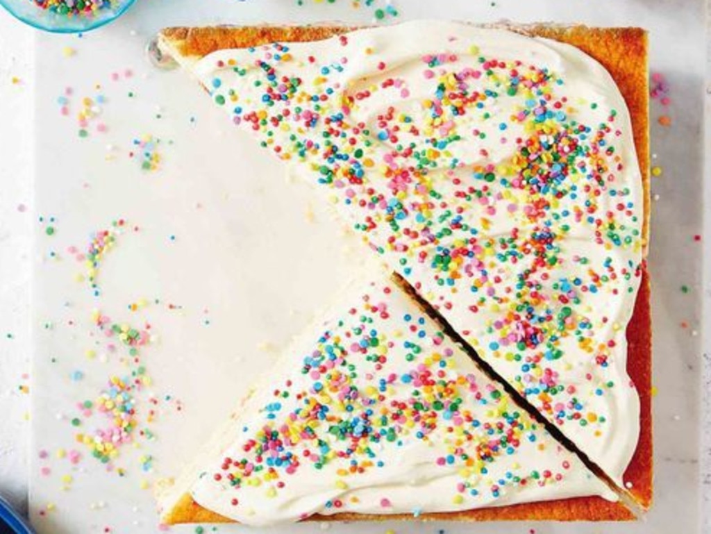 Fairy bread ice-cream cake.