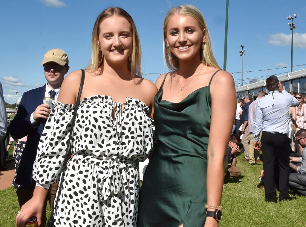 Taylah Newman, Georgia Marsh. Clifford Park 2019 Weetwood race day. April 2019. Picture: Bev Lacey