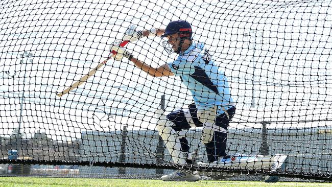 The answer to question 25 gets a workout in the nets Picture. Phil Hillyard