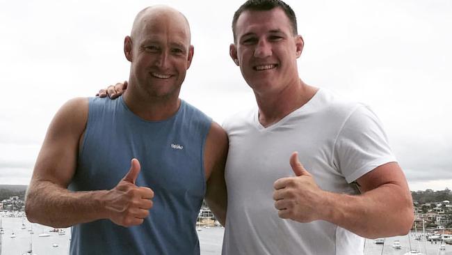 Knights coach Nathan Brown and Sharks star Paul Gallen