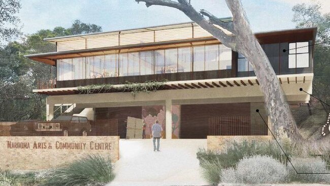 An artist’s impression of the rear of the Narooma Arts Centre.