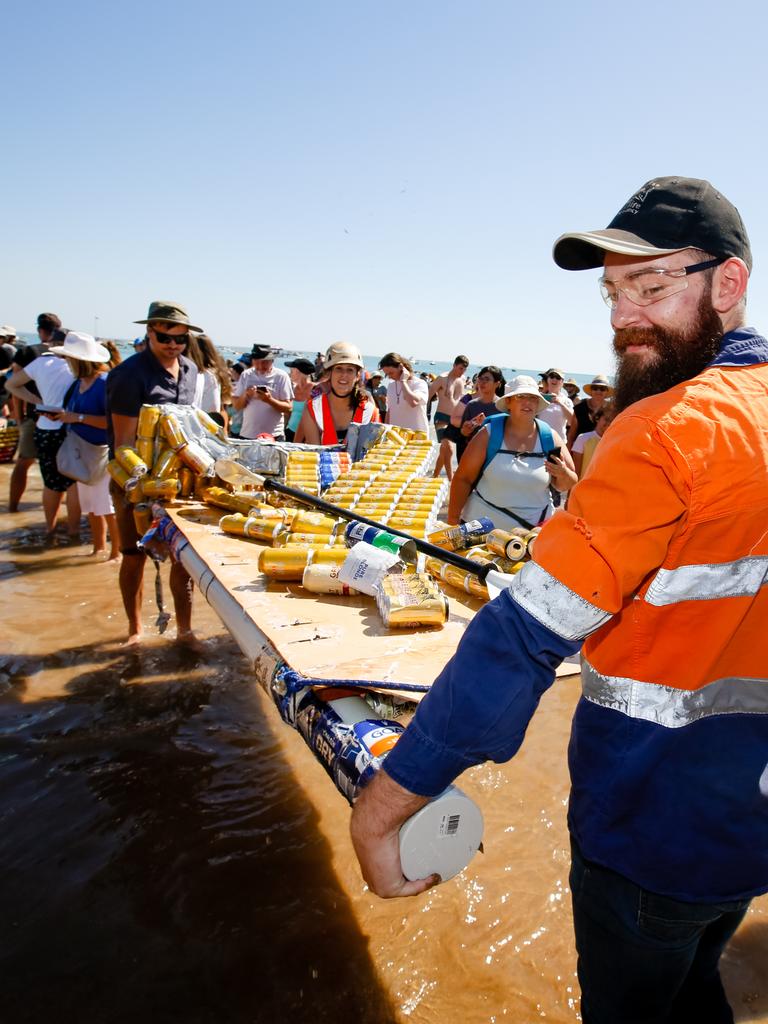 cleaning up after at the 2019 Beer Can Regatta at Mindel Beach. Pic Glenn Campbell