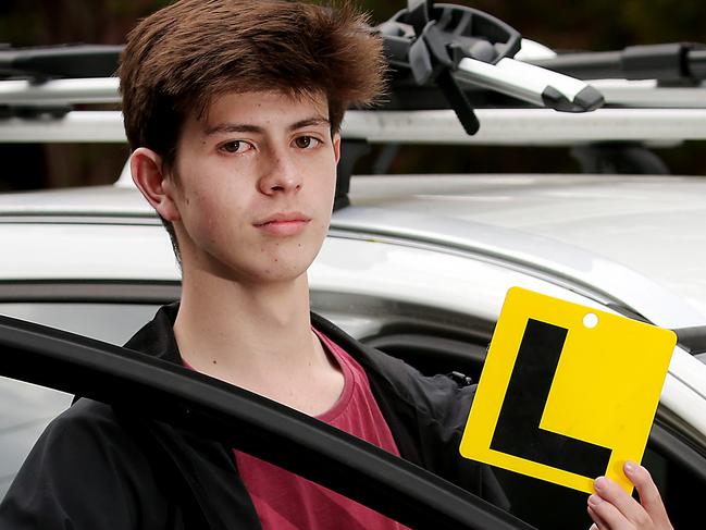 Learner driver Lewis Jan 17yrs , can no longer go driving due to the new restrictions brought in by the government due to the coronavirus. Picture : Ian Currie