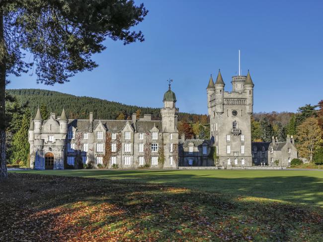 Balmoral Castle in autumn, Royal Deeside, Aberdeenshire.