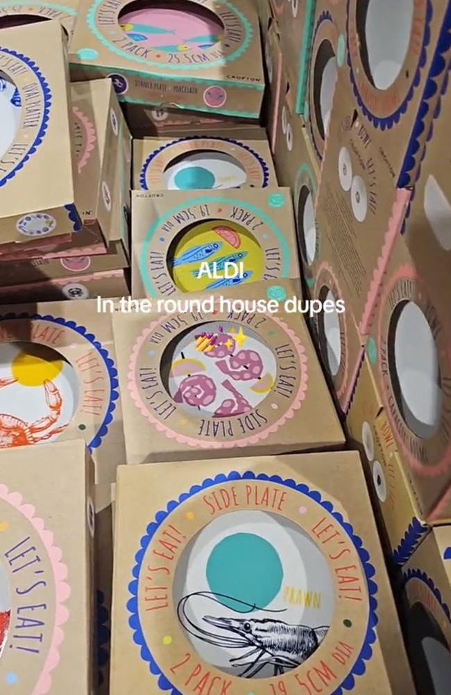 Aldi has brought back its Crofton Seafood Dinnerware range. Picture: TikTok/@sineads.place