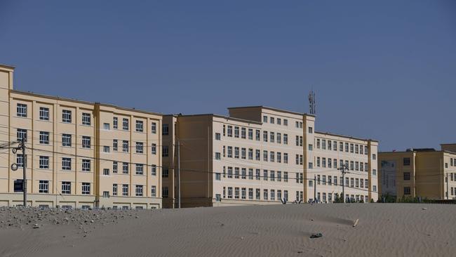 A facility believed to be a re-education camp where mostly Muslim ethnic minorities are detained, on the outskirts of Hotan in China's northwestern Xinjiang region. Picture: AFP