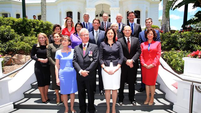 Annastacia Palaszczuk with her ministry. Picture: Tim Marsden