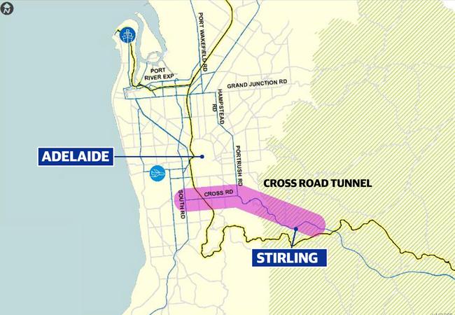 Option 3: A tunnel from Glen Osmond to Crafers.