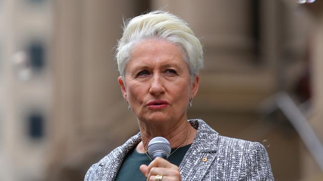 Independent Member for Wentworth Kerryn Phelps speaks during the Reclaim The Streets Rally in central Sydney, Saturday, January 19, 2019. Supporters of pill testing have gathered at a Sydney rally in a bid to pressure the NSW government to allow it at raves and music festivals. (AAP Image/Steven Saphore) NO ARCHIVING