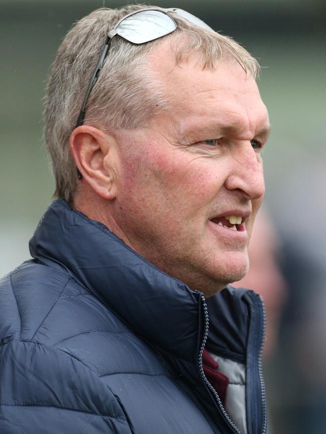 South Morang coach Gary Hall watches on from the sidelines. Picture: Hamish Blair