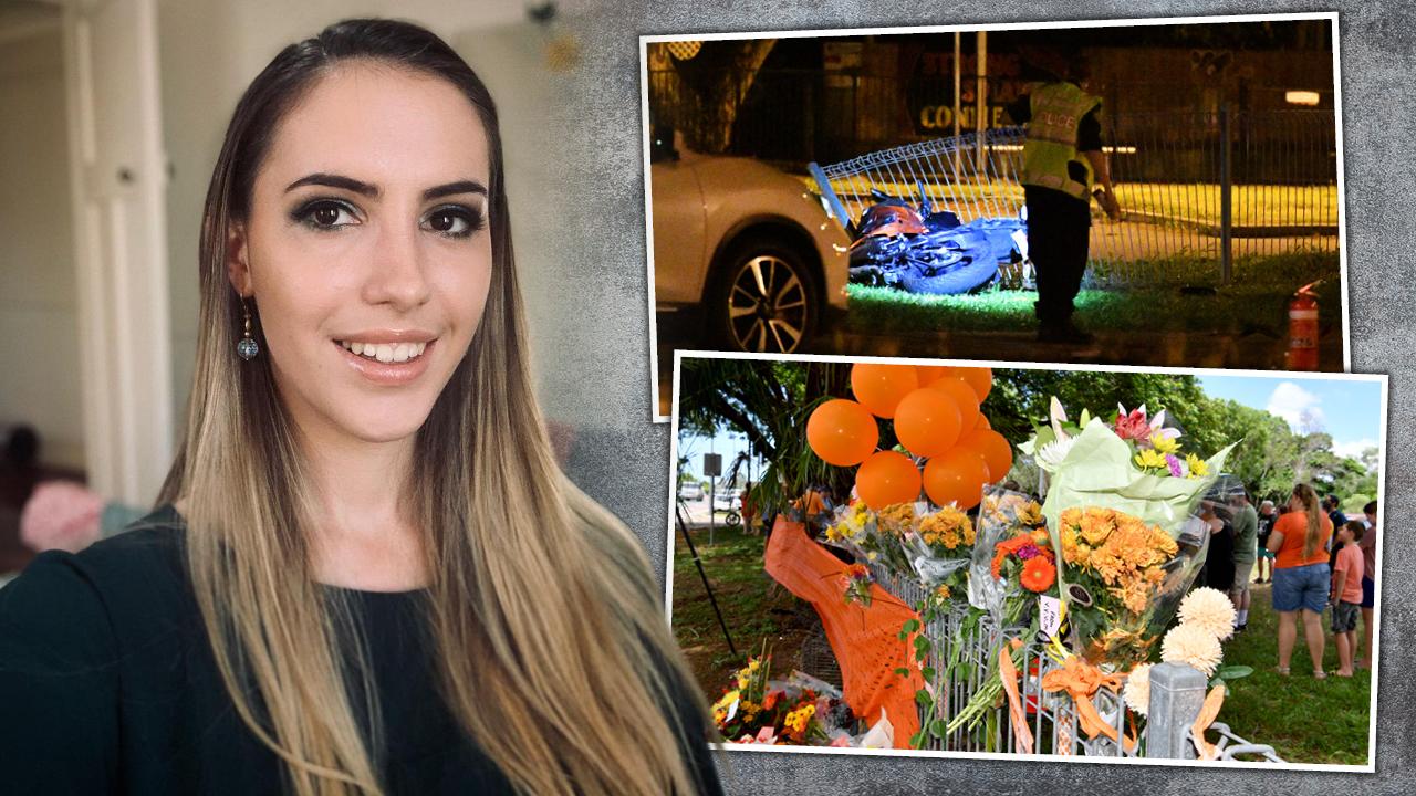 Jennifer Board was riding her motorbike, inset top, when she was killed. A floral tribute has been left at the scene of the crash.