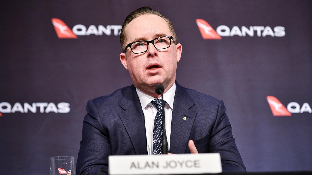 Qantas CEO Alan Joyce has said the airline will consider making proof of vaccination a requirement to fly internationally. Picture: NCA NewsWire/Flavio Brancaleone