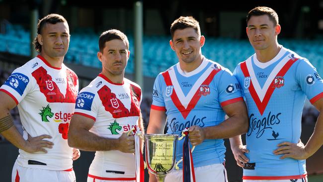 St George Illawarra play the Sydney Roosters as part of an Anzac Day tradition. Picture: Tim Pascoe