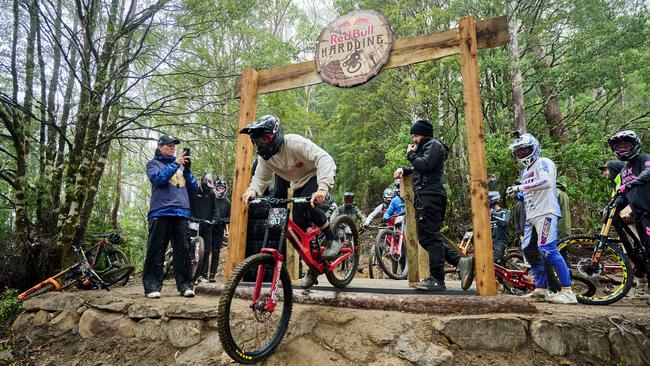 Tasmanian mountain bike rider Dan Booker will return for his second Red Bull Hardline event next summer. Picture Red Bull