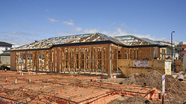 Home in construction in Woodville West, Sunday, Nov. 7, 2021. Picture: Matt Loxton.