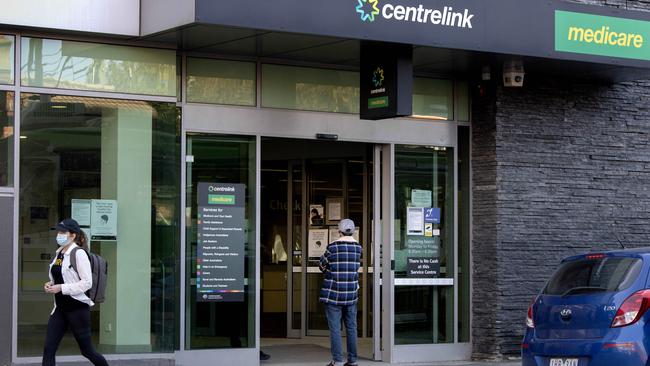 The Centrelink office in Abbotsford during stage 4 lockdowns. Picture: David Geraghty