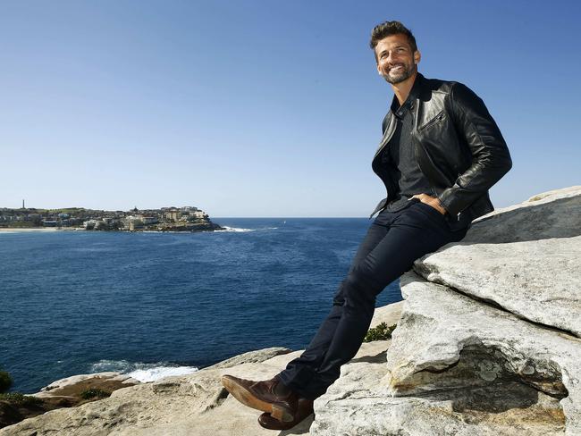 Former Bachelor Australia Tim Robards in Bondi. Picture: John Appleyard