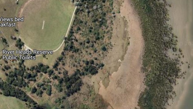 A man in his 70s has been rescued from the mud flats at River Heads. IMAGE: Google Maps