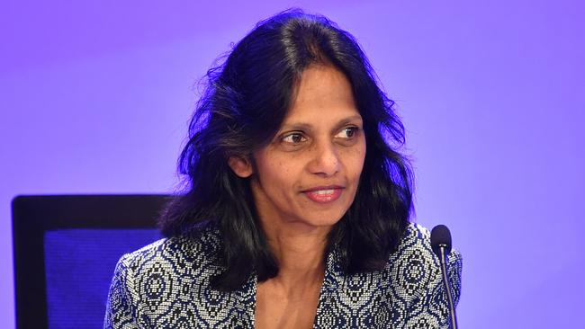 Macquarie Group CEO Shemara Wikramanayake ahead of the Macquarie Group annual general meeting in Sydney. Picture: AAP