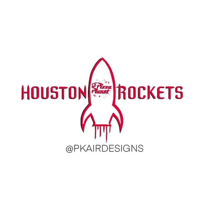 Houston Rockets v Toy Story’s Pizza Planet Rocket. Picture: pkairdesigns/Instagram