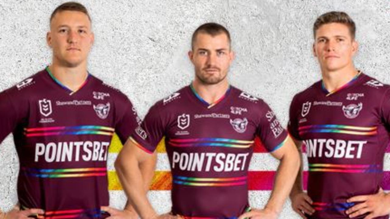 Manly Warringah Sea Eagles pride jerseys for sale on their website. Source - https://shop.seaeagles.com.au/