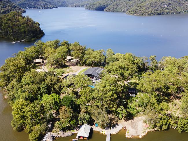 An aerial view of the property.