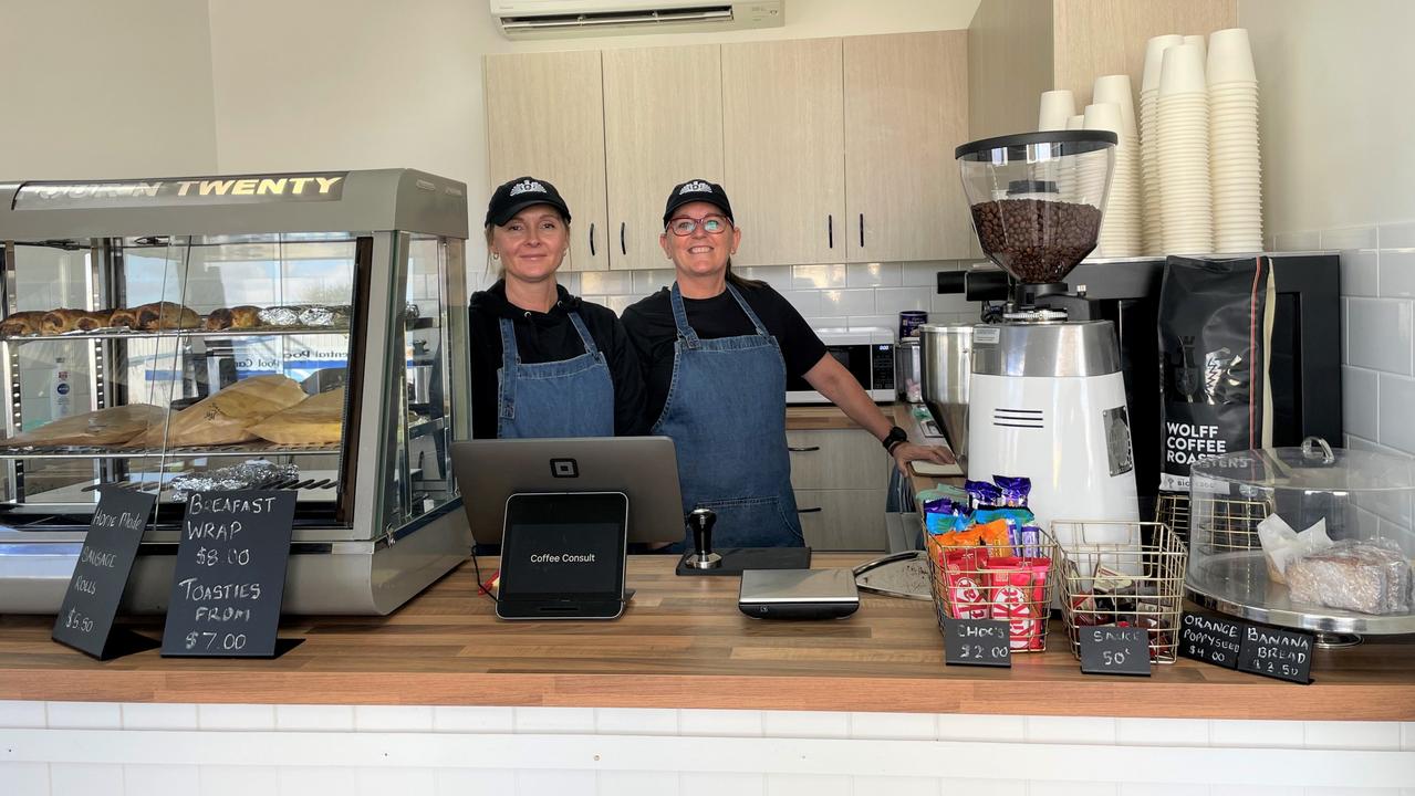 Barista Hayley Pritchard and owner of Coffee Consult Kim Thomas, July 2022. Picture: Emily Devon