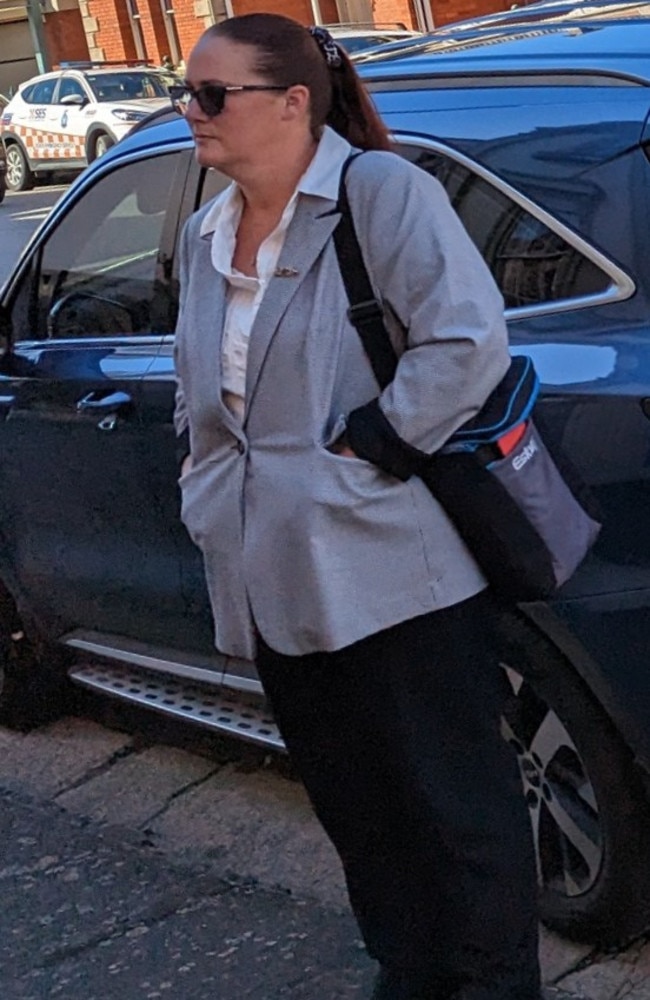 Evandale woman Rachel Louise Bowden (nee Jordan), outside Launceston Supreme Court, May 4, 2023. Ms Bowden is giving evidence in the murder trial of her parents, Cedric and Noelene Jordan. Picture: Alex Treacy