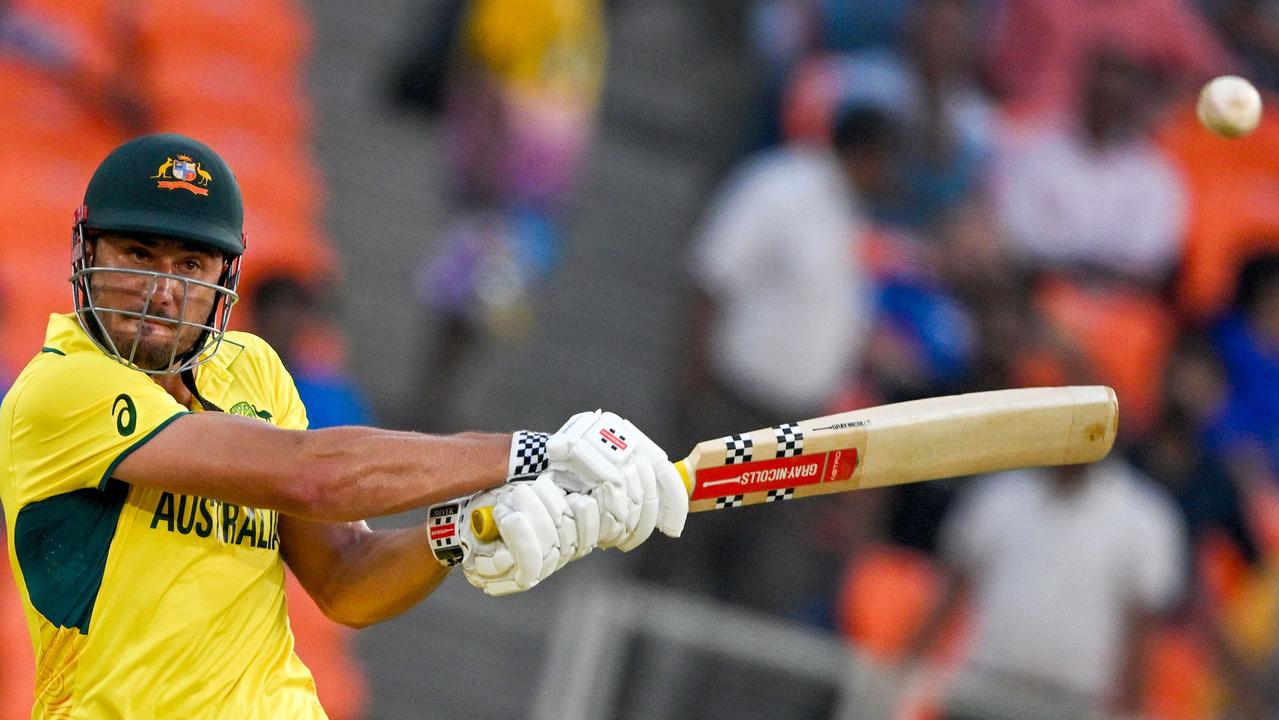 Could Australia bring Marcus Stoinis back into their team for the World Cup final? Picture: Money SHARMA / AFP