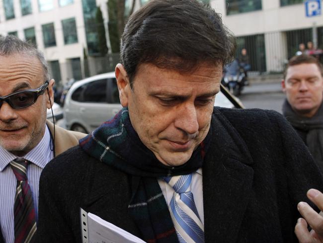 FILE - In this Jan. 28, 2013 file photo, doctor Eufemiano Fuentes arrives at a court house in Madrid, Spain.  Fuentes, the Spanish doctor at the heart of one of cycling's biggest doping scandals was found guilty Tuesday, April 30, 2013 of endangering public health and given a one-year suspended jail sentence in the Operation Puerto case.  (AP Photo/Andres Kudacki, File)