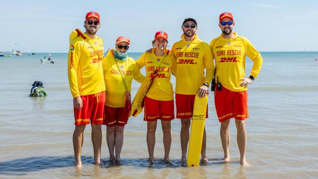 Surf Rescue at the Darwin Beer Can Regatta at Mindil Beach, 2025. Picture: Pema Tamang Pakhrin