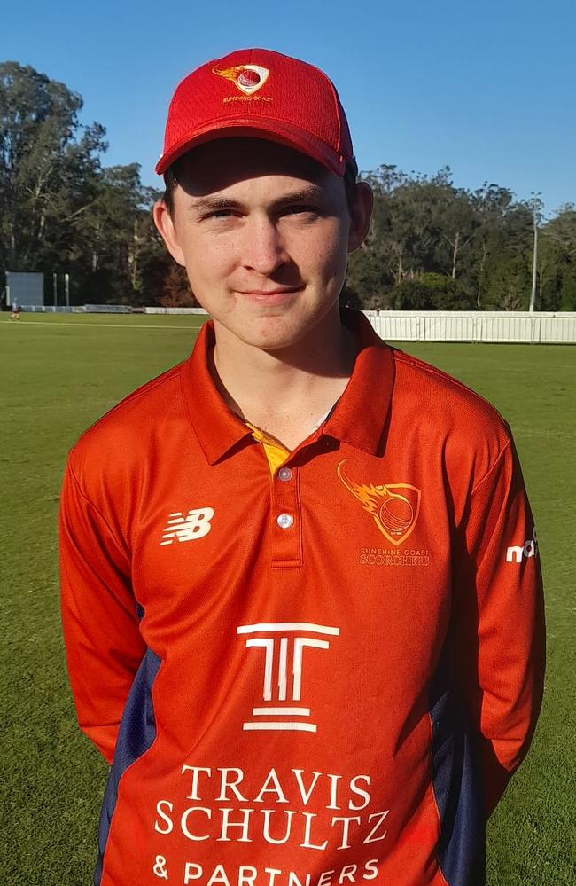 Rising Sunshine Coast cricketer Malakai Pearce. Picture: Contributed.