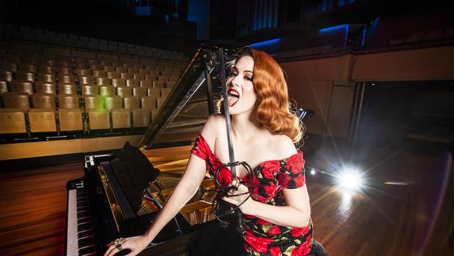 Burlesque star Jacqueline Furey is naughty but nice. Picture: NIGEL HALLETT