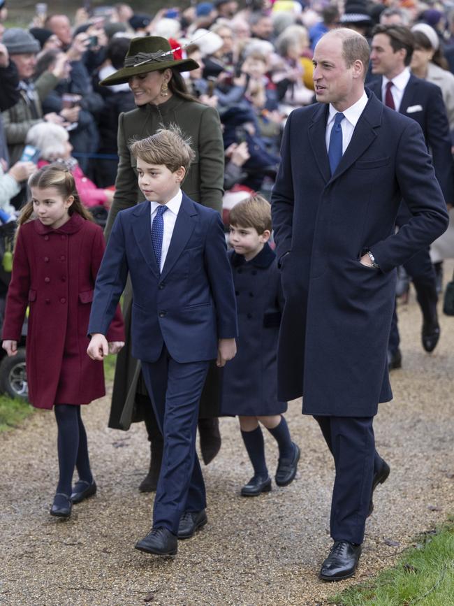 The royals attend the Christmas Day service at St Mary Magdalene Church on December 25. Picture: Getty