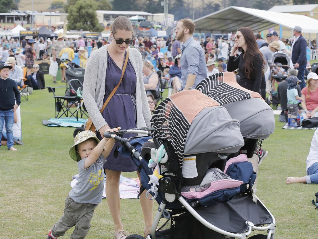 Families having fun at the Taste of the Huon festival. Picture: MATHEW FARRELL