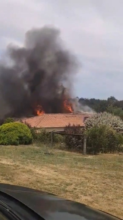 Hidden Valley home goes up in flames