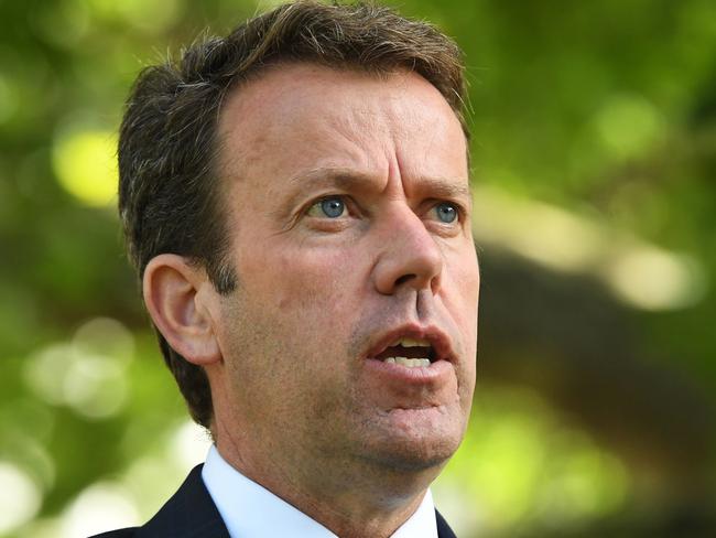 Federal Education Minister Dan Tehan addresses the media outside of the Commonwealth Parliamentary Offices in Treasury Gardens, Melbourne, Sunday, January 27, 2019. The Education Minister has urged all Australian schools to take action against bullying and sign up for the ninth National Day of Action against Bullying and Violence on Friday, March 15, 2019. (AAP Image/James Ross) NO ARCHIVING