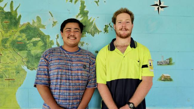 Aj La Torre, 17 and Alex Davidson, 18 from Proserpine State High School on Friday, December 16, 2022. Picture: Katrina Lezaic