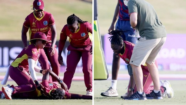 Shamilia Connell collapsed during the West Indies win over Bangladesh.