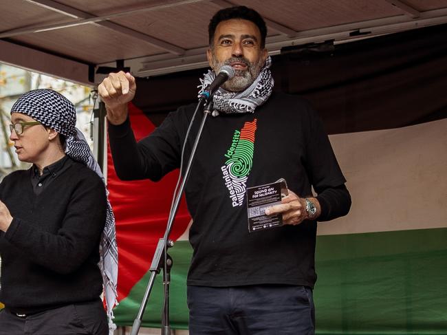 Nasser Mashni one of our most strident anti-Israel protesters. Picture: Tamati Smith