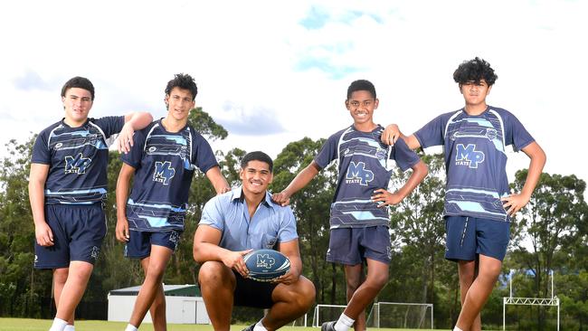 Benji Quinlan, Jordan Tuuga-Stevenson, Alex Leapai, Daniel Ratuere and Riley Bake. Picture, John Gass